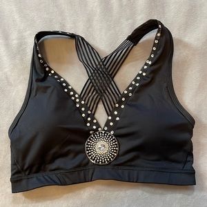 Beautiful handmade bedazzled performance audition top.